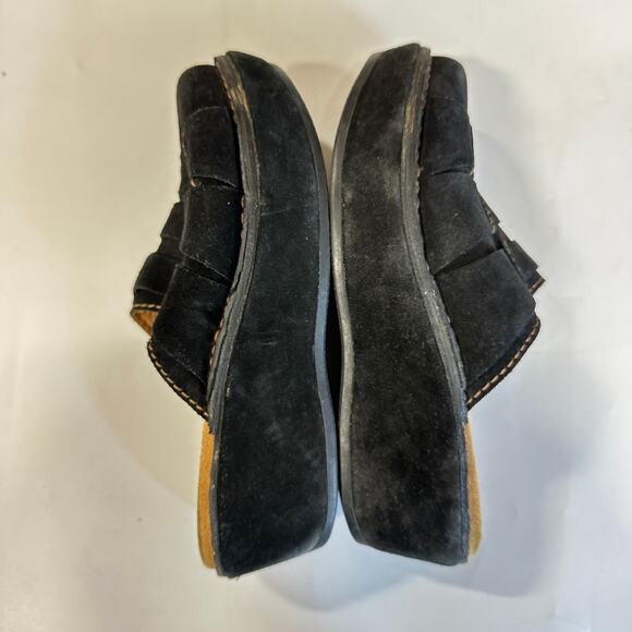 Clarks Women's Fisherman Suede Slip-on Mules size 7 Wedge - Picture 9 of 11